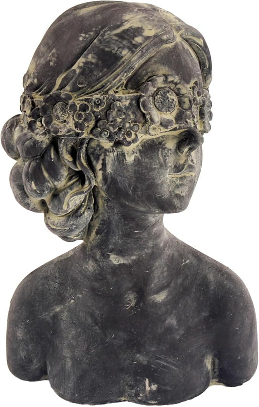 Beautiful Women Faces Resin Sculptures,Resin Art Statues Ornaments, Collectible Figurines for Home Living Room Office Shelf Decoration, Housewarming Great Gifts Ideas, Women with Wreaths