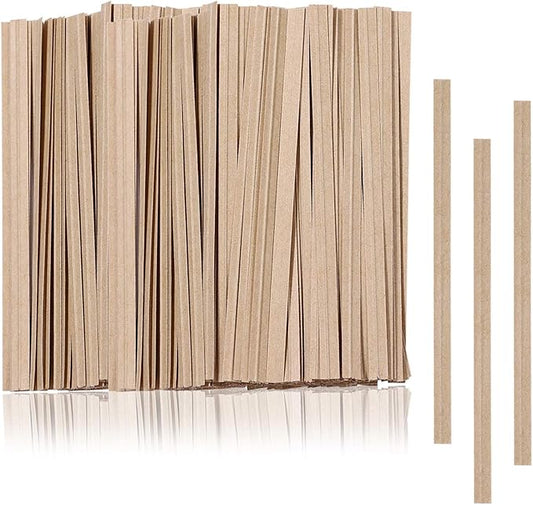 1000 Pcs 6" Twist Ties, Kraft Paper Twist Ties Plant Ties Cable Ties Reusable Bread Ties for Party Cello Candy Coffee Treat Bags Cake Pops (6")