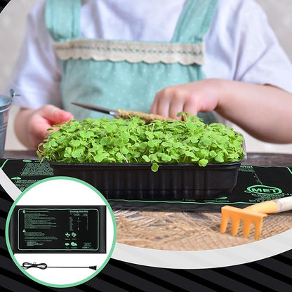 ROCEEI 16 Pack Durable Seedling Heat Mat 10 x 20.75 Waterproof Plant Heating Pad Warm Hydroponic Grow Mat for Greenhouse Grow Seed Starting Plant Germination
