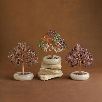 Fluorite Crystal Tree Healing Gem for Office Decor Home Decor Meditation Money Tree Desk Chakra Energy Bonsai Gift for Women