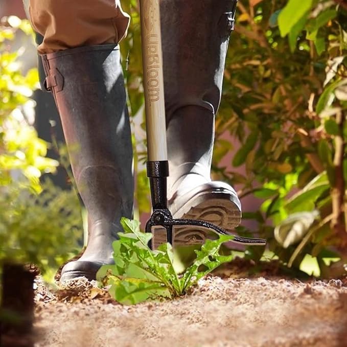 UpBloom - Stand Up Weed Puller Tool with Long Handle - Remover Yard and Garden for Easy Gardening - Durable Hand Supplies