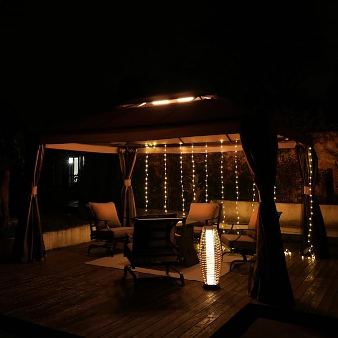 Grand Patio 10x13 Gazebo for Patios Outdoor Gazebo with Mosquito Netting and Curtains Outdoor Patio Canopy for Deck Backyard Garden Lawns