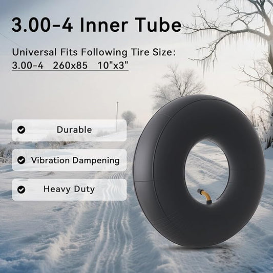 2-Pcs 3.00-4 Inner Tube 260x85 10x3" Tube for Scooter/ATV/Wheelbarrows/Tractors/Mowers and More
