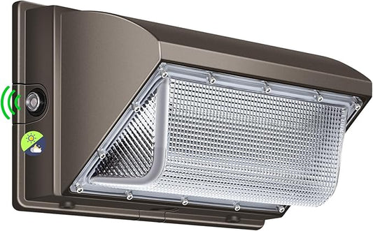 LED Wall Pack Light 120W Dusk to Dawn Photocell 5000K 18000LM LED Outdoor Flood Security Lights 110V-277V Commercial and Industrial Building Wall Mount Exterior Lighting for Garage Yard Barn