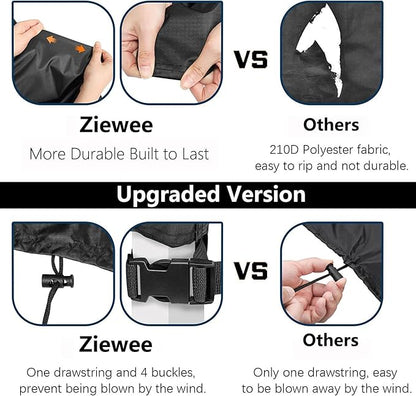 Patio Furniture Covers Outdoor Table Cover Waterproof Rectangular 420D Garden Dining Table Cover Wind Dust Proof Anti-UV Patio Sectional Couch Cover Table and Chair Set Covers 90"Lx65"Wx28"H Black