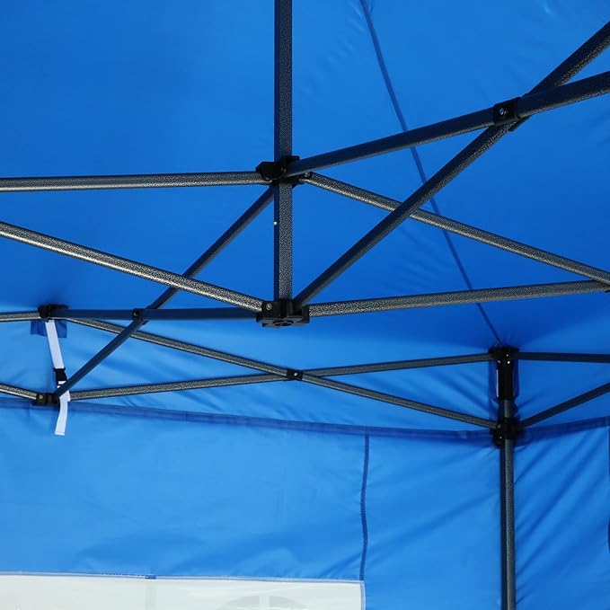 COBIZI 10x10 Pop Up Canopy with 4 Sidewall,Heavy Duty Canopy UPF 50+ All Season Wind Waterproof Commercial Outdoor Wedding Party Tents for Parties Canopy Gazebo with Roller Bag(10 x 10 ft Gray)