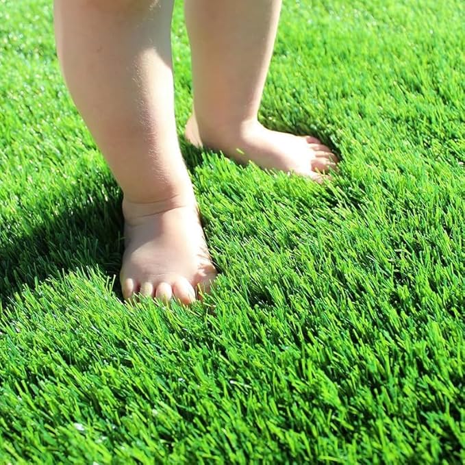 Artificial Grass Turf 14FTx67FT, 1.38" Pile Height Realistic Synthetic Grass, Indoor Outdoor Pet Faux Grass Astro Rug Carpet for Garden Backyard Patio Balcony