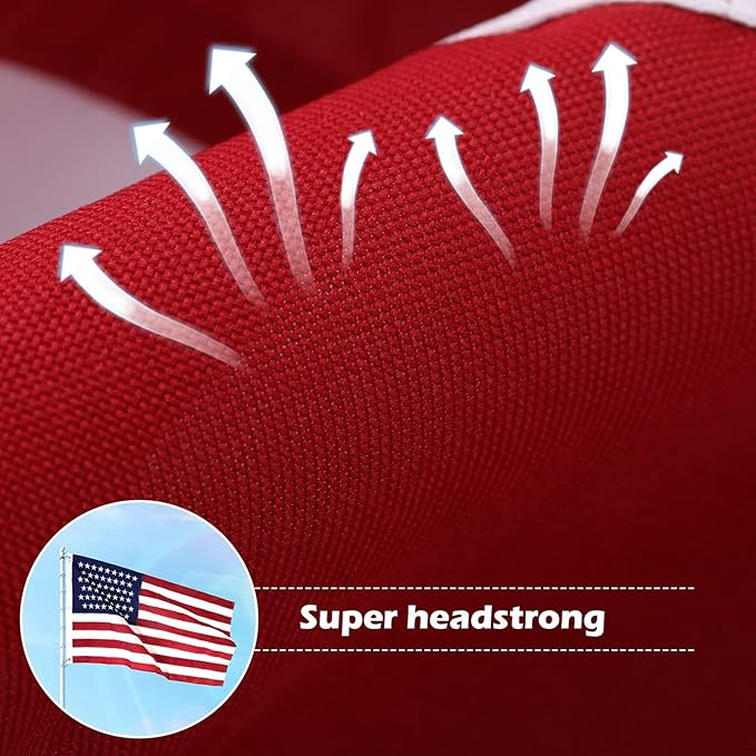 American Flag 5x8 Ft Deluxe Water Resistant Series Made From Heavy Duty Super Tough Spun Polyester/Embroidered Stars/Sewn Stripes/Brass Grommets,US/USA Flags Perfect for Outside