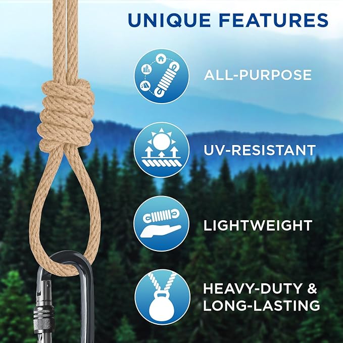 TECEUM Cotton Rope 3/16” (5 mm) – 100 FT – Strong All-Purpose Braided Rope – Natural Cotton – for Crafting, Сamping, Clothes Line, DIY, Indoor & Outdoor Use – Beige