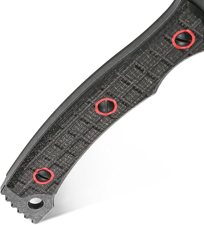 C1393 Camping Hatchet Survival Axe,DC53 Steel Blade with Micarta Handle Multitool Axe Hex Wrenches with Kydex Sheaths for Chopping Wood,Gardening,Outdoor Camping Hiking(Black)