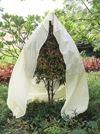 Plant Covers Freeze Protection Large, 78.7" W x 94.5" H Winter Tree Covers Freeze Protection with Zipper and Drawstring, Frost Blankets for Outdoor Plants Frost Protection Frost Cloth