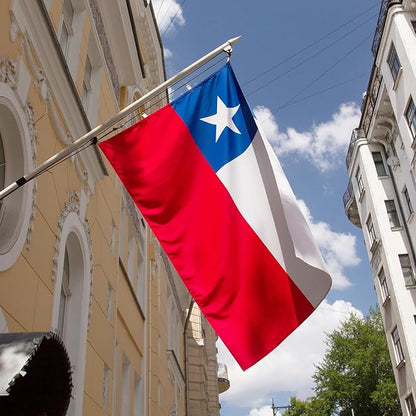 Chile Chilean Flag 3x5 ft Outdoor, Double Sided 3 Ply Heavy Duty Chile National Country Flag, 100% Quality Polyester Chilean Banner with Brass Grommets 4 Rows Stitches