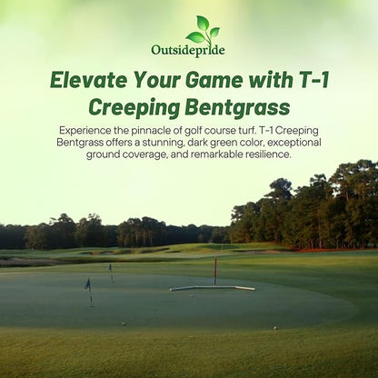 Outsidepride T-1 Creeping Bentgrass Seed - 5 lbs Fine-Bladed, Premium Quality Turf, Grass Seed for Smooth Surface, & High-Traffic Areas, Ideal Grass for Golf Courses Putting Greens, & Fairways