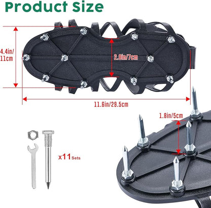 Professional Lawn Aerator Shoes with Spiked Design &Adjustable Wrap Lacing-Flexible Bendable Sole for Natural Walking,Ergonomic Gardening Tools for Professional Landscapers & Homeowners