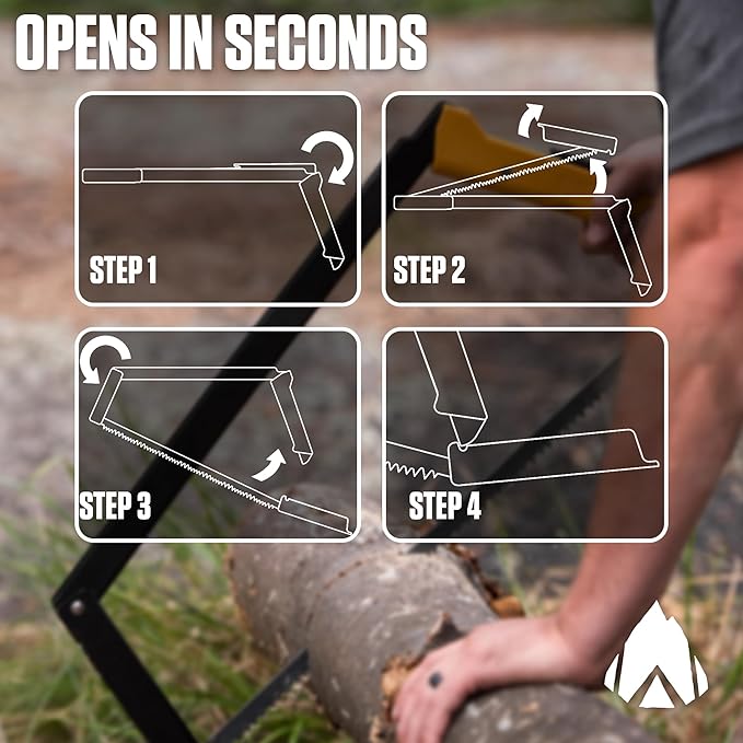 AGAWA - BOREAL21 Tripper Kit - Includes 21" Folding Saw, Nylon Carrying Case, 21" All-Purpose & 21" Aggressive Blade - For Camping, Hiking & Survival Gear (Black Frame/Yellow Handle)