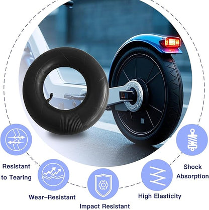 2 Pack 4.10/3.50-4 Inner Tube with Bent Valve Stem 4.10 3.50-4 Tubes for Wheelbarrows, Mowers, Hand Trucks, Yard Trailers
