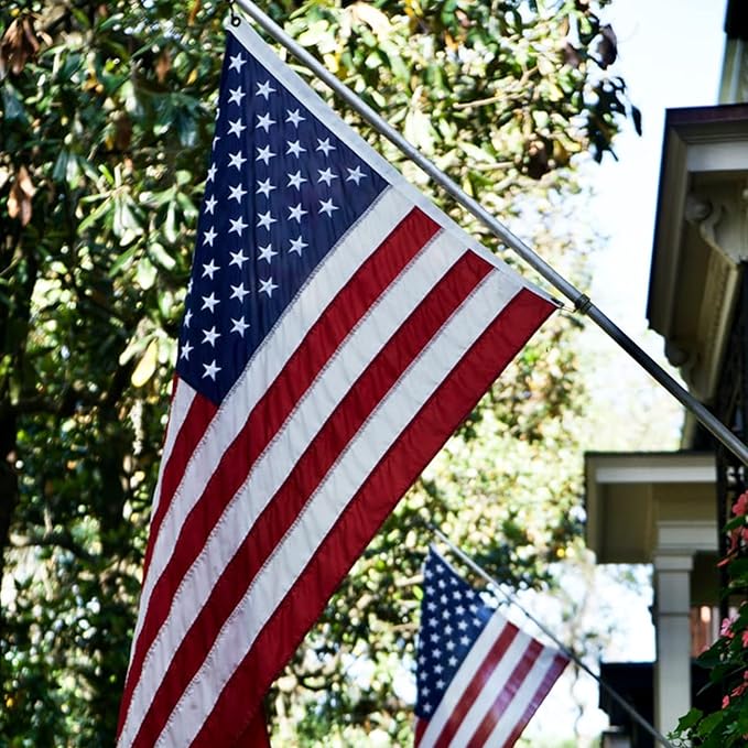 Homissor American Flag 2x4 Heavy Duty Outdoor US USA Flags for Outside with Embroidered Stars, Sewn Stripes and Brass Grommets