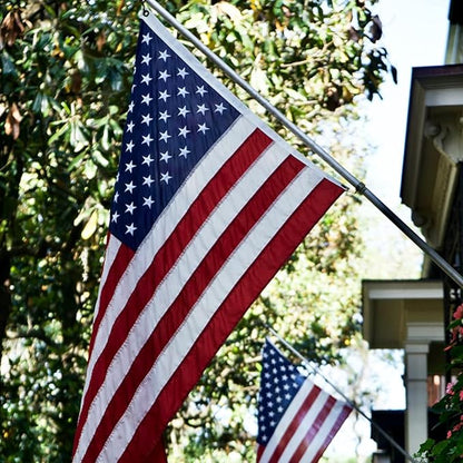 Homissor American Flag 3x5 for Outside USA US Flags Heavy Duty Outdoor Embroidered Stars Sewn Stripes Indoor With Brass Grommets