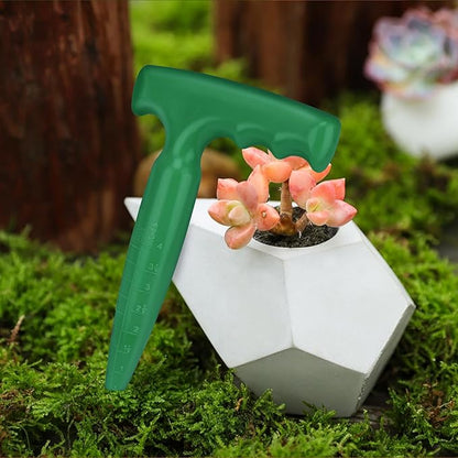 Seed Planter Tool, 6.9" Dibber Garden Tool, Plastic Seed Dibbler for Planting, Bulb Digger Garden Planter with Handle for Sowing Seeds, Planting, Bulbs, Digging (Green)