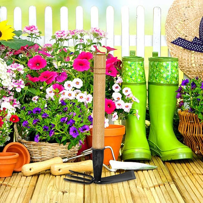 ARTIBETTER Garden Hoe Tool 8.07 Inch Carbon Steel Hand Hoe for Weeding Digging and Soil Loosening Lightweight Durable Gardening Hand Tool for Lawn and Garden Care