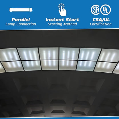 OHLECTRIC 10 Pack - Replacement for ICN4P32-SC 3&4 Lamp - T8 Fluorescent Ballast, Electronic Ballast Replacement 120-277 Volt, Instant Start - Standard and Energy Efficient Ballasts - UL Approved