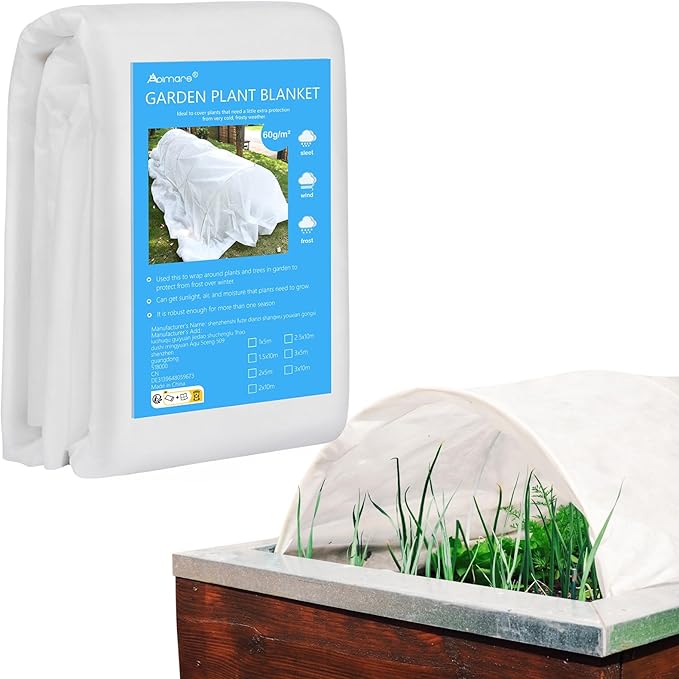 Abimars Thicker Plant Covers Freeze Protection 1.77 oz/yd², 6.5ft x 33ft Reusable Floating Row Cover for Garden, Frost Cloth Plant Freeze Protection, Plant Blanket for Outdoor Plants