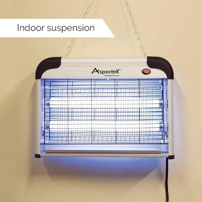 ASPECTEK Insect Killer, Bug Zapper, Powerful 20W Electronic Indoor Fly Zapper, Mosquito Killer-Indoor Use Including Free 2 Pack Replacement Bulbs