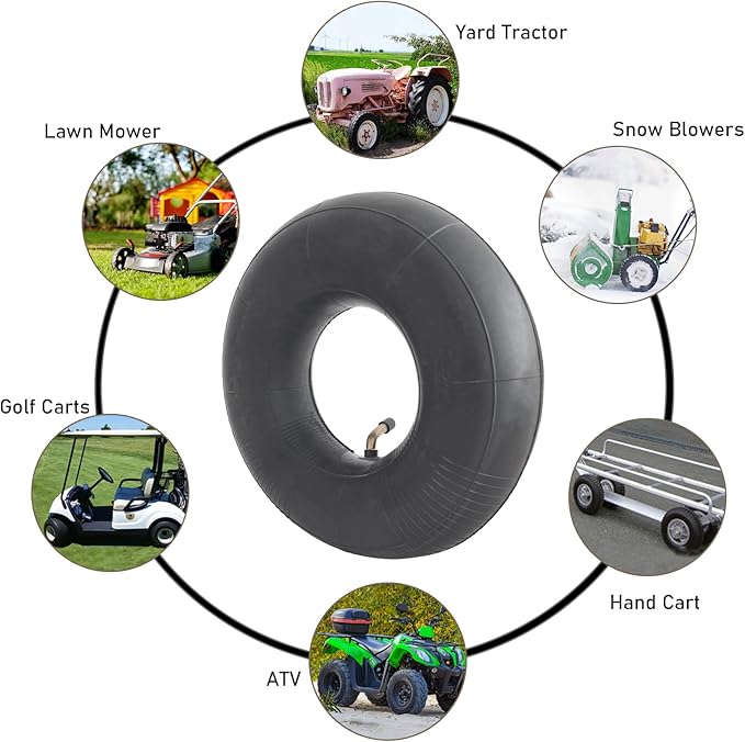 2-Pack 4.10/3.50-4 Inner Tube 4.10-4 3.50-4 Tube Bend Valve Stem for Wheelbarrows/Mowers/Hand Trucks and More