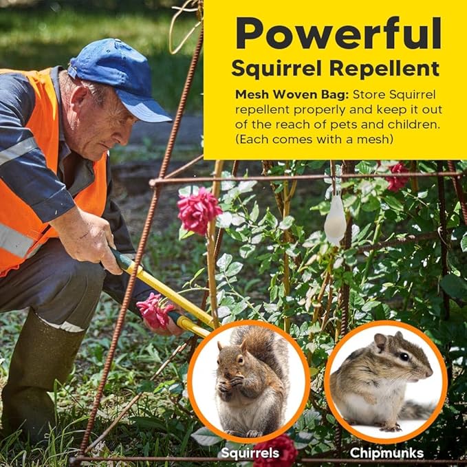 Squirrel Repellents 8Balls, Squirrel Repellent Outdoor, Mint Squirrel & Chipmunk Repellent, Peppermint Oil Repel Squirrel & Chipmunk in Gardens/Bird Feeders/Attic & Yard