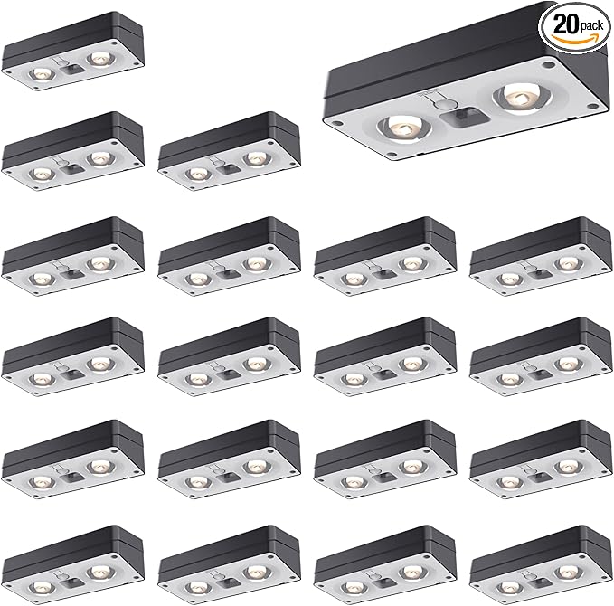 Solar Fence Lights 20 Pack, 50 Lumens Outdoor Solar Lights with 12 Modes RGB Color Glow LED，Waterproof, Solar Lights for Patio, Backyard, Deck, Fence, Railing