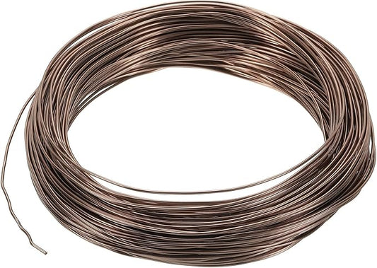 PATIKIL 1.5mm x 169ft Bonsai Training Wire,Floral Wire Stems Anodized Aluminum Tree Wire for Gardening Branch Fixing,Brown