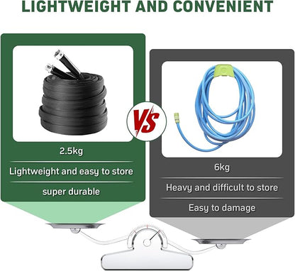 Garden Hose, 100ft Non-Expandable, Lightweight Water Hose, Leakproof & Durable Design, Easy to Store for Gardening, Car Washing, Pet Bathing