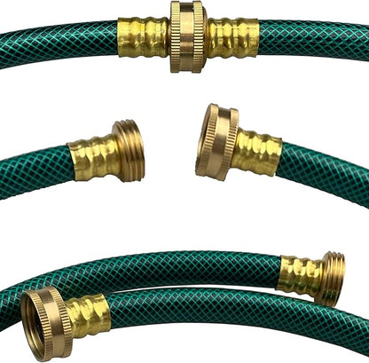 PVC Garden Hose 1/2 Inch Green Heavy Duty Water Hose with Solid Brass Fittings,No Leaking, Flexible,for outdoors,Lawns,Patio (75 FT, Green, Brass Fittings)