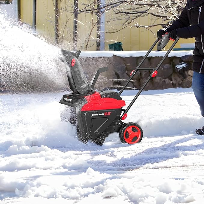 PowerSmart 80V 21-Inch Cordless Single Stage Snow Blower, 6.0Ah Battery&Charger