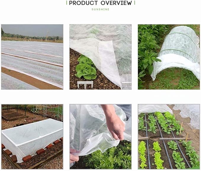 Agfabric Plant Covers Freeze Protection 10'x25' 1.2oz Floating Row Cover Garden Plant Cover Freeze Cloths for Plants Winter Frost Protection,White
