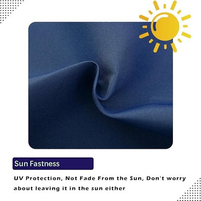 idee-home Outdoor Pillows with Inserts Included, Patio Outside Lumbar Pillows Waterproof Set of 2, 12 x 20 inch Navy Blue