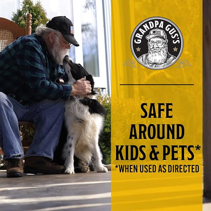 Grandpa Gus's Natural Spider and Insect Control Bundle - Non-Toxic Ant, Roach & Spider Killer Spray (16 oz) with Spider Repellent Pouches (10 Pouches), Safe Home and RV Pest Solution