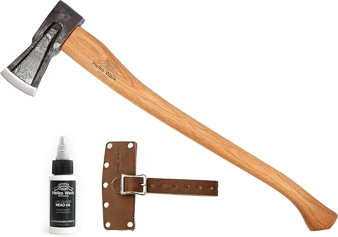 1844 Helko Werk Germany Traditional Spaltaxt - German Splitting Axe, Made in Germany Wood Splitter and Wood Splitting Axe Midsize Medium Splitting Axe - Head 4.5 lbs, Handle 28 in. (Spaltaxt) #13582