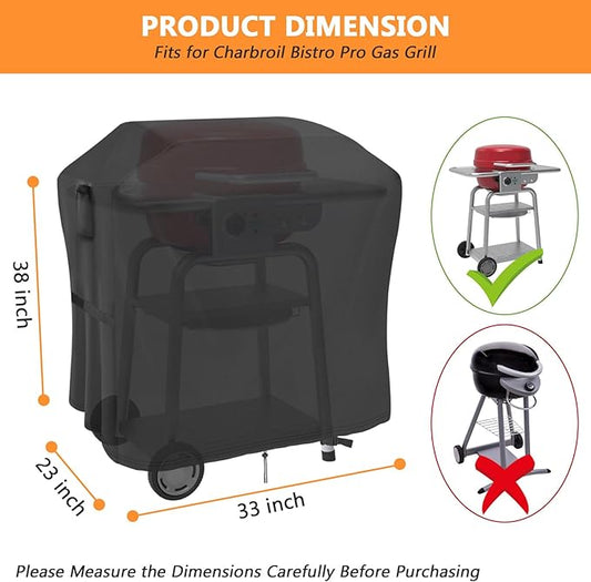 Grill Cover for Char Broil Bistro Pro Electric Grill Griddle, Waterproof Outdoor BBQ Griddle Cover for Charbroil Model 25302146