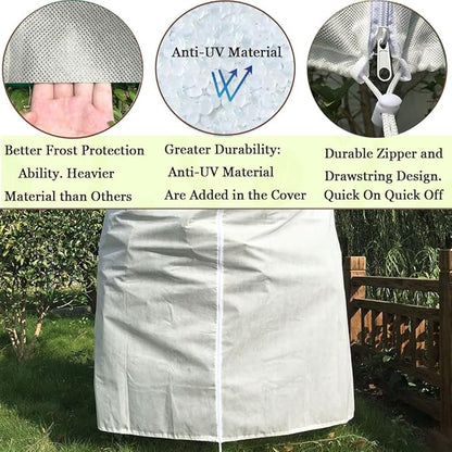 Plant Covers Freeze Protection 2 Packs 70" x60" 2.2oz Tree Covers Frost Plant Covers Freeze Cloth for Outdoor Plants with Zipper Drawstring