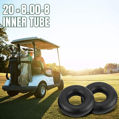 20x8.00-8 Inner Tube 20x10-8, 20x8-8, 20x10.00-8 Replacement Tire Tubes with Straight Valve Stem (2-Pack) - for Mower, Tractor, Golf Cart, ATVs