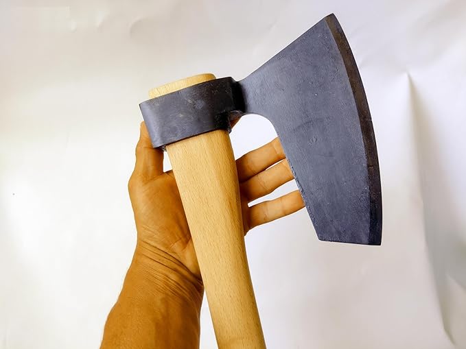 Hand-Forged Hewing Bearded Broad Axe – European Style