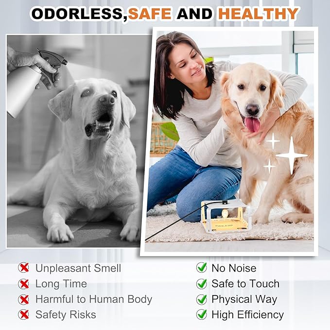 Qualirey 4 Packs Flea Traps for Inside Your Home with 8 Sticky Disc 12 Bulbs 4 Electric Wires, Pest Insects Killer Bed Bug with Light for Indoor Safe to Pets(Square Flea Trap,White)