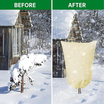 Plant Covers Freeze Protection, 72" X 85" Frost Cloths for Outdoor Plants, 2 Packs Frost Blankets for Outdoor Plants, Frost Cover with Zipper Drawstring | Plant Covers for Winter