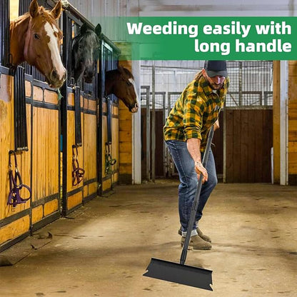 Large Garden Shovel, Multifunctional Cleaning Shovel 63 Inch Large Ice Scraper Heavy Duty Garden Tool for Weeding, Lawn Edging, Scraping and Ice Removal,Black