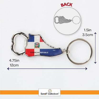 Dominican Republic Beer Bottle Opener Keychain - Sneaker
