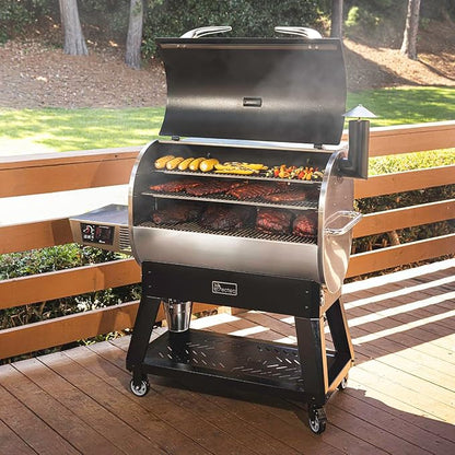 recteq Pellet Grill Smoker - Flagship 1600, Wood Pellet Smoker, BBQ Pellet Smokers, Wi-Fi Smart Grill, 1600 Sq. In. Cook Space, Pellet Smoker Grill, 40 lbs Hopper, 40 Hr Cooking, BBQ Master Bundle