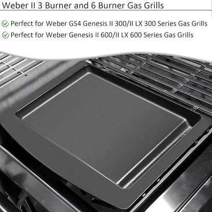Grill Griddle for Weber Genesis II 300 Series II E 310, II S-310, II E-315, II E-335, II S-335, II SE-335, II LX S-340, Genesis II E-610, II LX E-640, Genesis 2 Cast Iron Grill Parts for Weber 7599