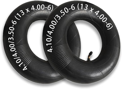 2 Pack 4.10/3.50-6 Replacement Inner Tube 13x4.00-6 Tubes Heavy Duty Replacement for 3.50/4.00-6, 4.10/3.50-6,13x4.00-6,13x5.00-6 Wheelbarrows Mowers Hand Trucks Snow Blowers