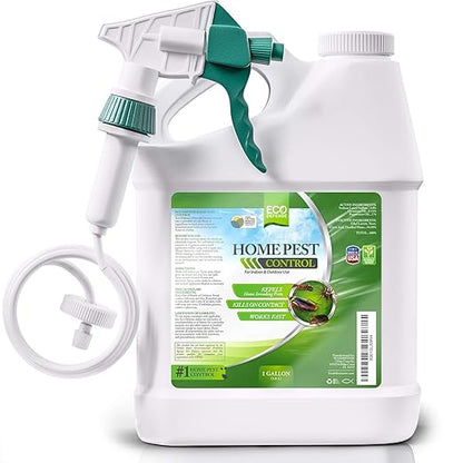 Eco Defense Biobased Pest Control Spray - Ant, Roach, Spider, Bug Killer and Repellent - Natural Indoor & Outdoor Bug Spray - Child & Pet Friendly (1 Gallon)